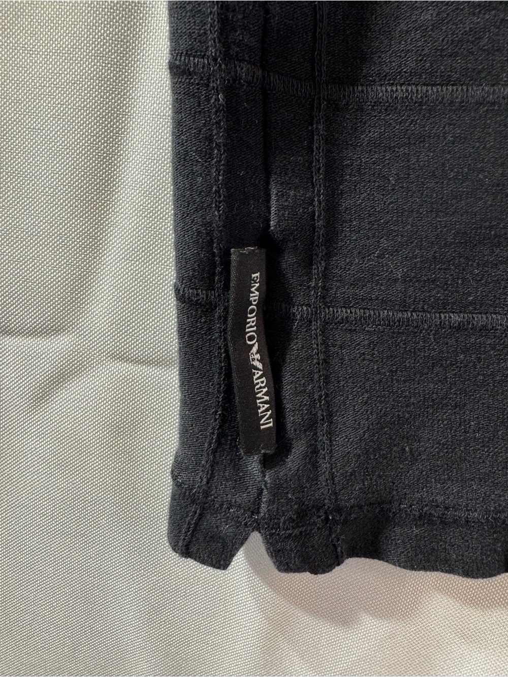 Emporio Armani Men's Large Short Sleeve Crewneck Shirt - Charcoal - Picture 9 of 12